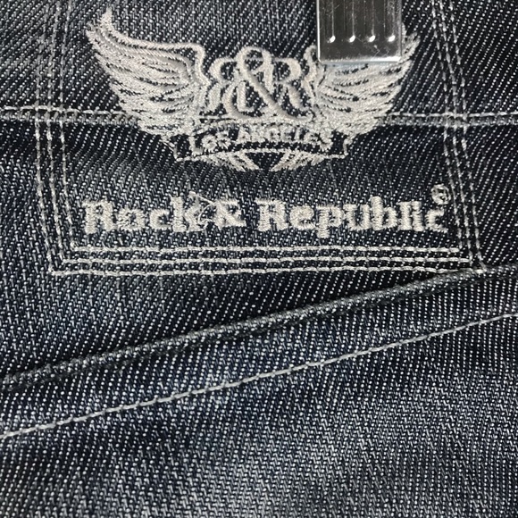 Rock & Republic Button Fly Floyd Denim Jeans 33 Y2K 90s - Picture 3 of 9